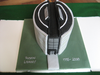 Ruskin Library 10th anniversary cake