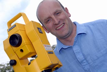 Dr Andrew Folkard with a Geololite