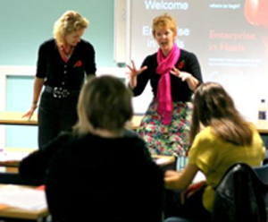 L to R: Sarrah Perris and Merryn Myatt of Perris-Myatt who shared tips on assertiveness and confidence for business.