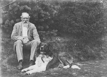 George Allen and dog, c.1900