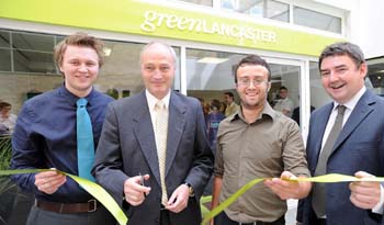 From left: Michael Payne LUSU President, Gary Middlebrook Chair of Estates Committee, Mark Taylor and Mark Swindlehurst Director of Facilities