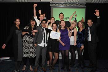 Winners of the Outstanding Social Enterprise Award from Nelson and Colne College