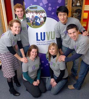 from left:Sarah Hinton and Martha Jennings with LUVU volunteers