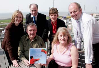 Tara Sewell, Alan Heywood from The Tourism Centre, Lesley Lloyd, Tom Pridmore, Wyre Borough Council. Seated Mick Burbage and Sheila Chick, owners of the Burbage Lodge