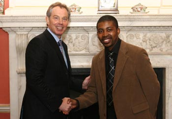 Prime Minister Tony Blair and Akanimo Odon