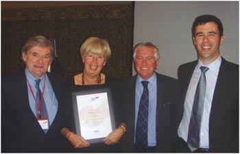 L-R Prof Howard Thomas, Chair of ABS and Dean of Warwick Business School; Prof Sue Cox , Jonathan Slack, CEO of ABS; Prof Huw Morris, Vice-Chair of ABS and Dean of Manchester Metroplitan University