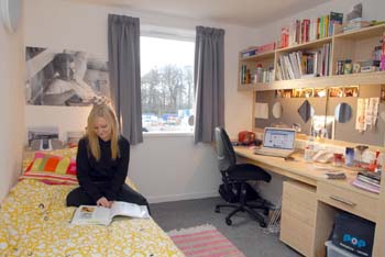 A room in one of the Eco Residences