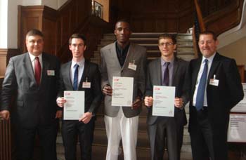 From left: Dr George Aggidis, Oliver Feather, Kingsley Adinnu , Sam Lomas and Robert Brown