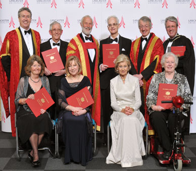 from left: Vice Chancellor, Gordon Johnson, Chancellor, Michael Forster, Pro-Chancellor Oliver Westall,