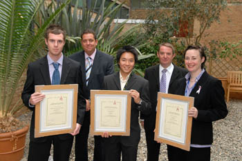 Cap L-R , Eddie Sammon, Dr Mark Bacon, Director of Enterprise & Business Partnerships. LEC, Kenneth Cheung, Dr Chris Holroyd of LEC Enterprise and Business Partnerships Team, and Becky Toal