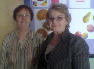 from left: Liz Rogers and Pauline Stewart