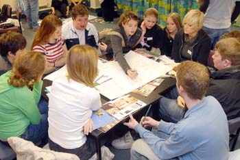 Pupils from Morecambe High School on campus