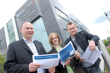 Director of CEEC, Paul Blackmore, Project Co-ordinator, Tourism Centre, Tara McLaughlin, NDA’s National Graduate Programme Manager, Carl Dawson