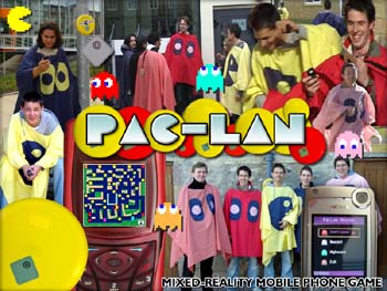 Players taking part in a test run of Pac-Lan