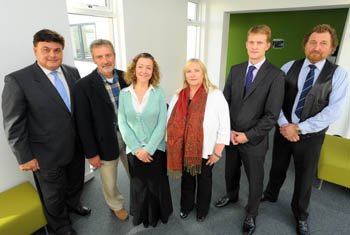 L -R George Aggidis, Nigel Catterson, Gill Nowell, Hazel Broatch, Anthony Hatton, Bob Long