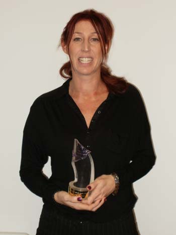 Sarah Goodall with her award