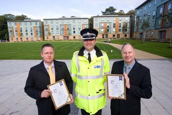 from left: Ian McManus, Chief Supt Tim Jacques and Alan Haycock