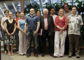 Adina Timofei (third from left) Milda Beisyte (fourth from left) and Anne Sophie Krossa (third from right) at the Masterclass