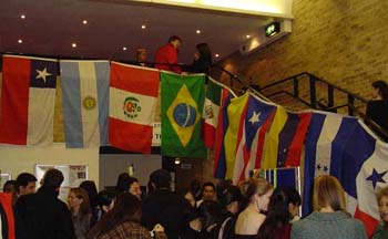 Students at the annual International Evening in the Great Hall