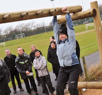 Laura Daglish demonstrates the ladder walk