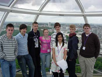 Voltage students on the London Eye