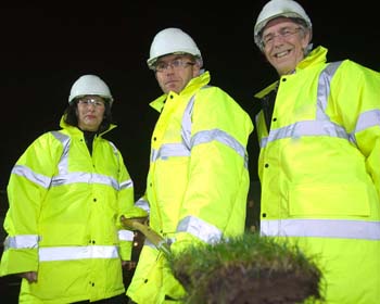 Prof Rachel Cooper, Wayne Hemingway and Deputy VC Prof Bob McKinlay